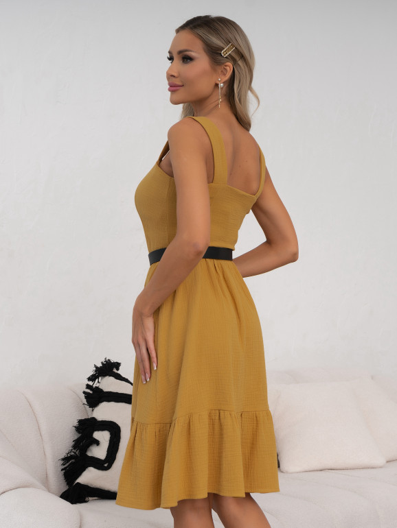 Платье цвет темно-желтый