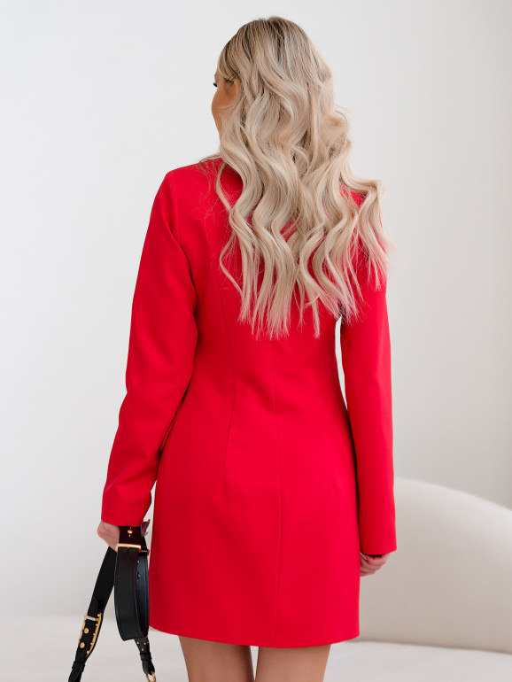 Платье-пиджак цвет красный